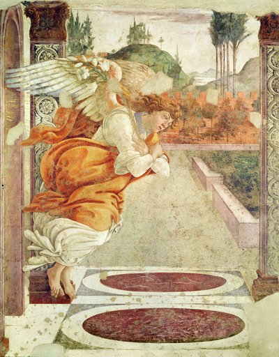 The Annunciation (left section) by Sandro Botticelli